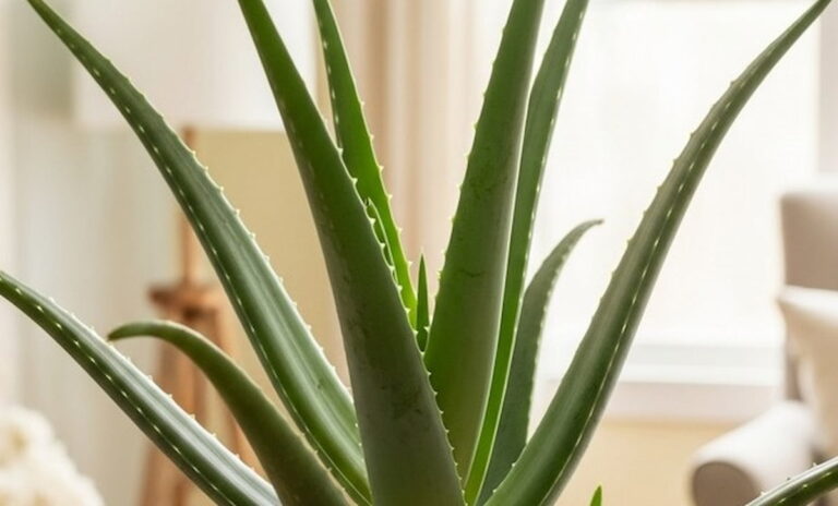 aloe vera with its light needs met