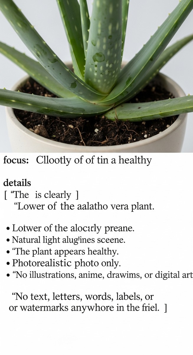 close-up of the base and lower leaves of a aloe vera plant, for aloe vera plant care tips