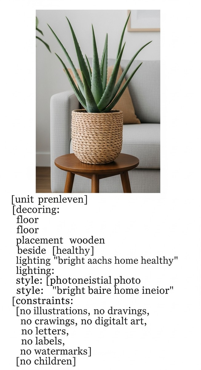 a aloe vera plant in a decorative pot on a wooden floor