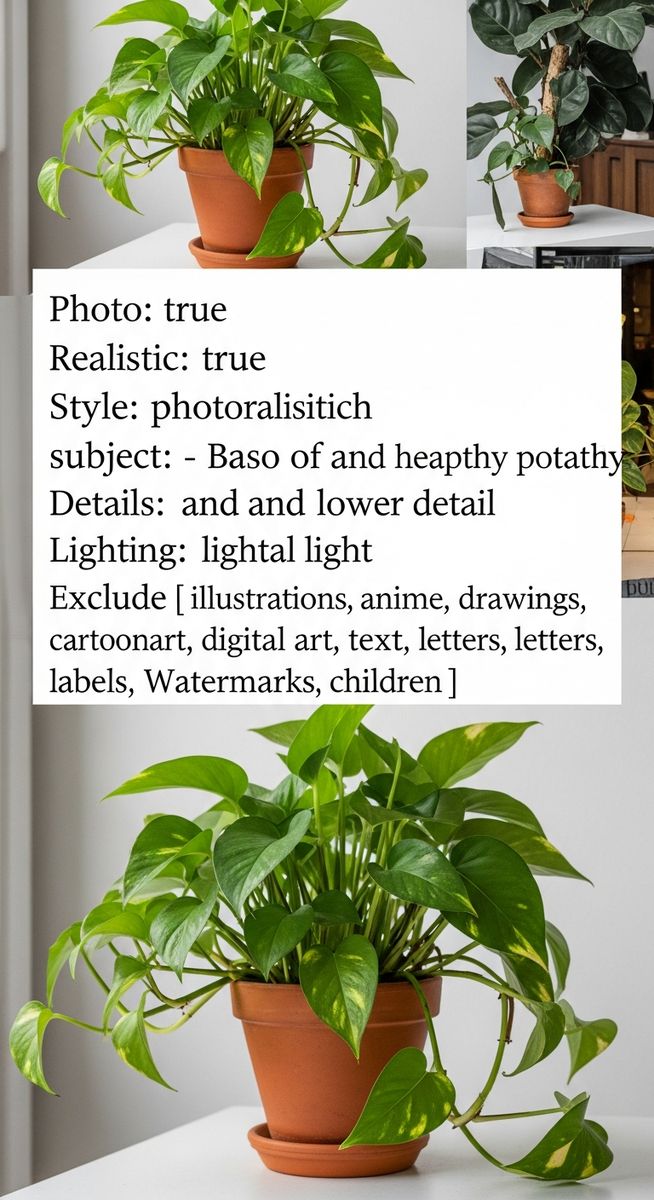 close-up of the base and lower leaves of a pothos plant, for baltic blue pothos