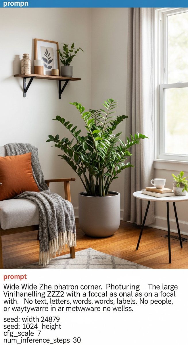 a large thriving zz plant plant as a living room focal point, for black raven zz plant