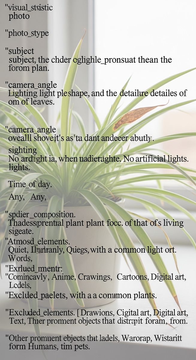 a spider plant plant with brown spotted leaves in a home setting