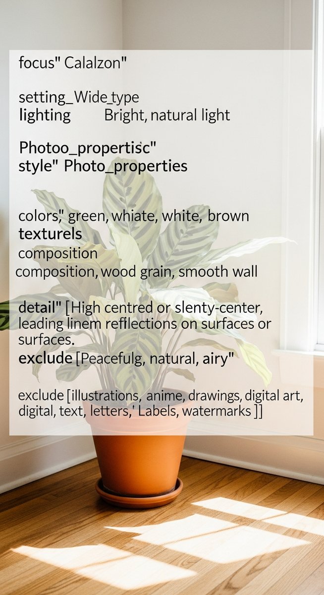 wide shot of a calathea positioned in a bright home interior