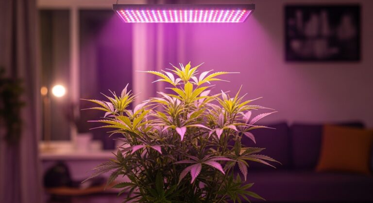 a led help plant growing under an LED grow light, for do led lights help plants grow