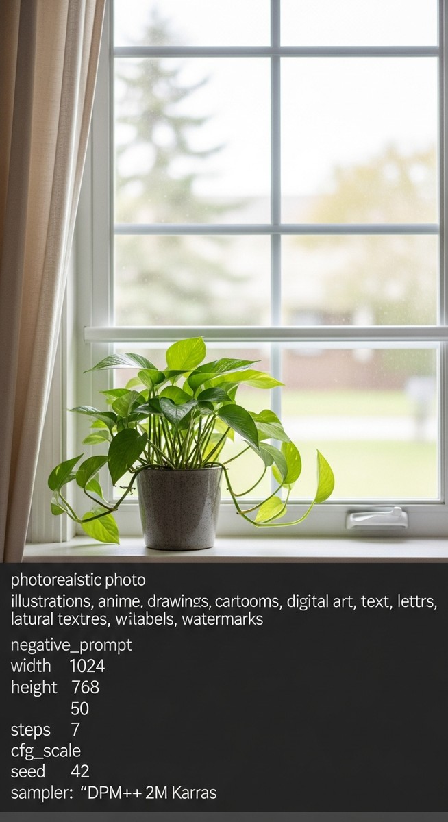a pothos plant in a pot near a bright window