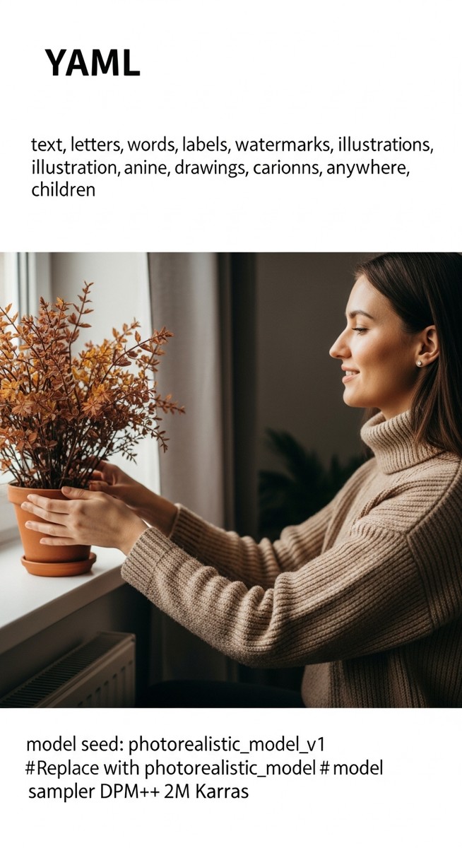 a person tending to a fall houseplant care plant in autumn, for fall houseplant care