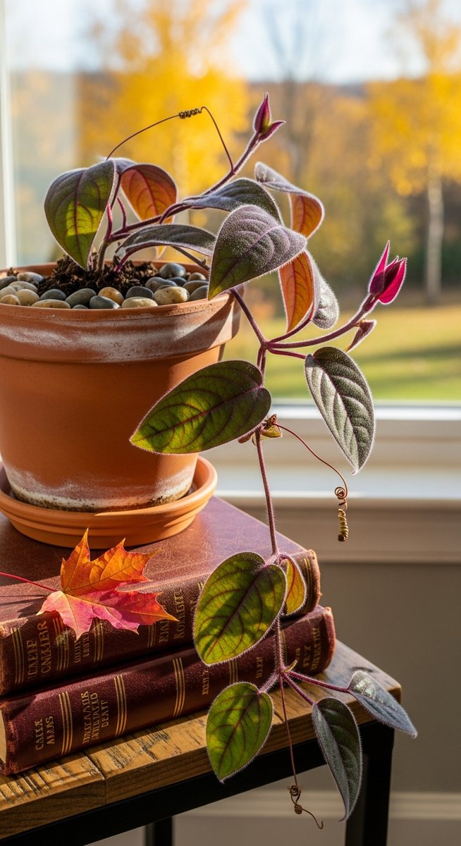 a fall houseplant care plant thriving in a autumn home interior in autumn