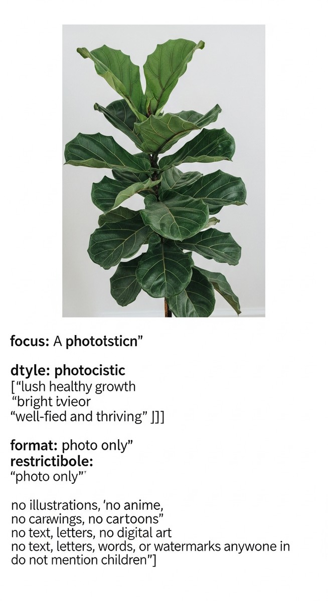 a fiddle leaf fig plant showing lush healthy growth after fertilizing, for fertilizer fiddle leaf fig