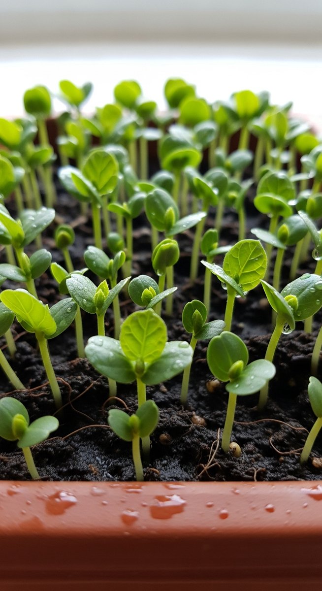 Small fiddle leaf fig seedlings in a small pot or tray, for fiddle leaf fig seeds