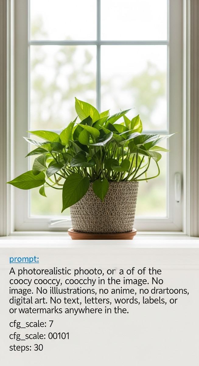 a pothos plant in a pot near a bright window