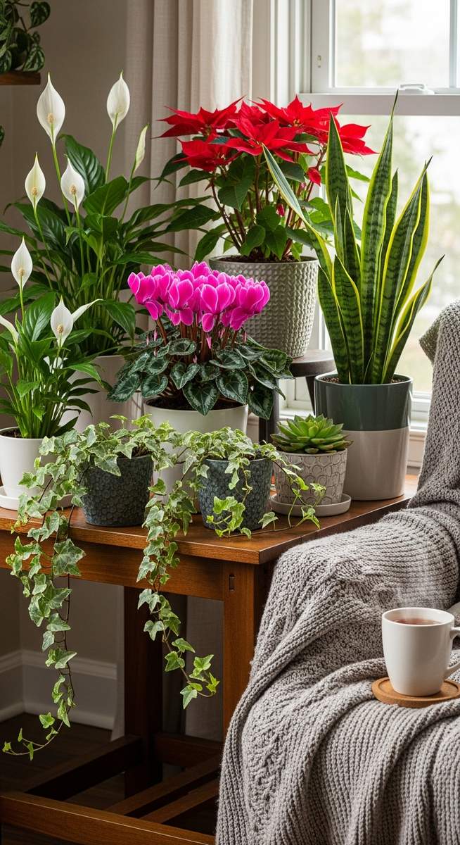 houseplants including a houseplant care winter plant grouped together in winter