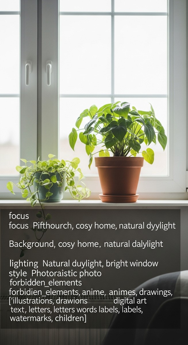 a pothos plant in a pot near a bright window