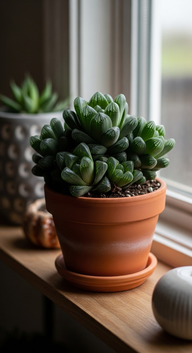 a low-light tolerant succulent plants thriving in a indoor space with low light, for low light succulents