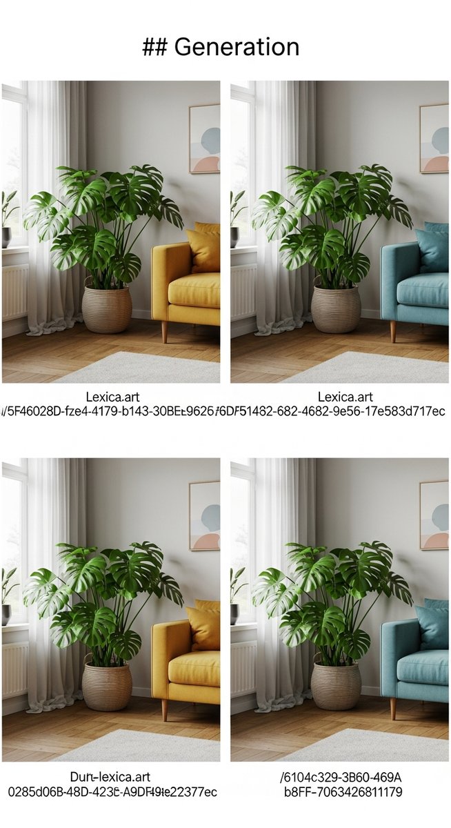 a large thriving monstera plant as a living room focal point, for monstera albo
