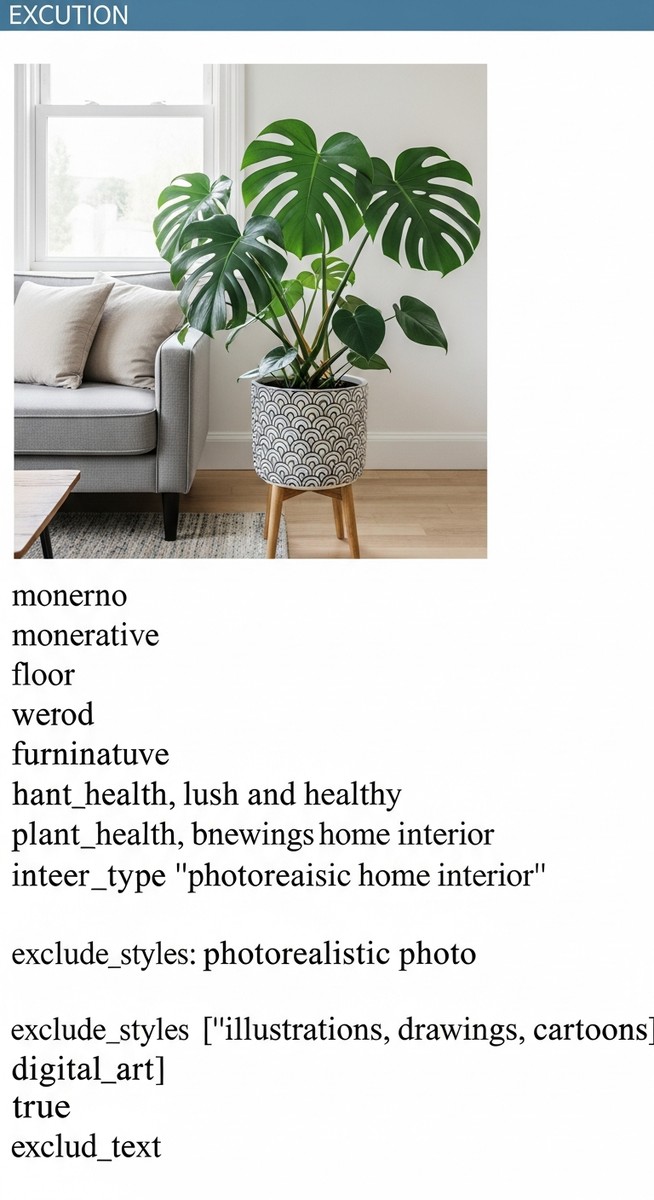 a monstera plant in a decorative pot on a wooden floor