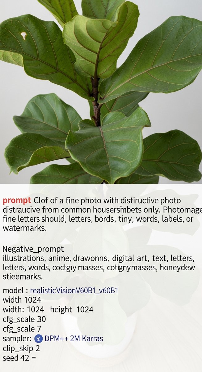 close-up of pest damage on a fiddle leaf fig leaf