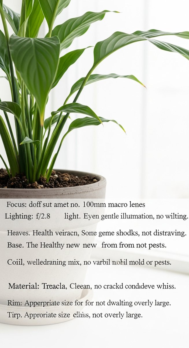 close-up of the base and lower leaves of a peace lily plant, for peace lily care