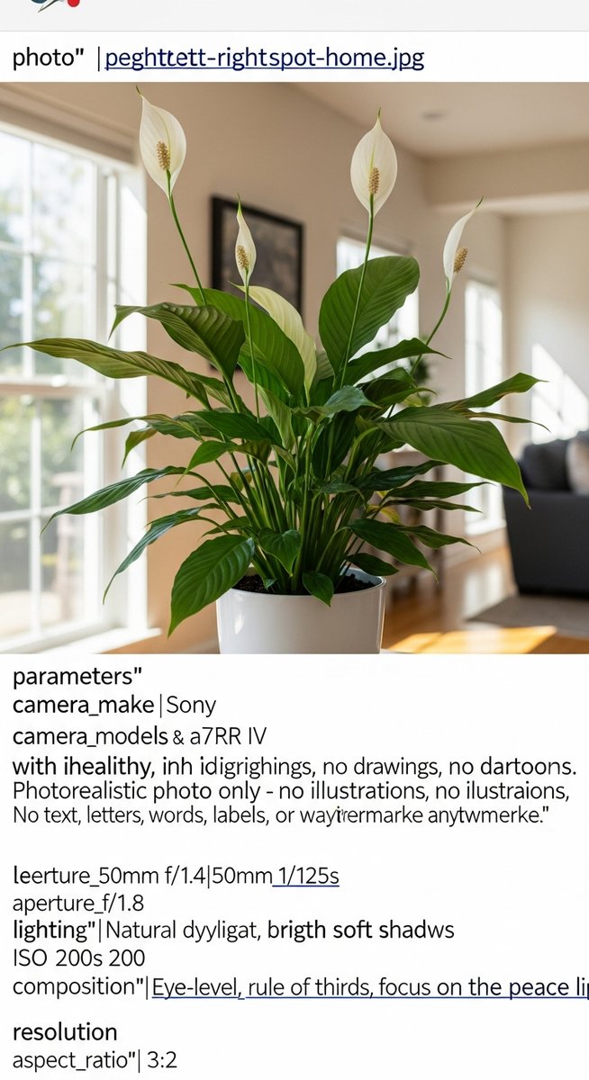 a peace lily in the brightest spot of a bright home interior