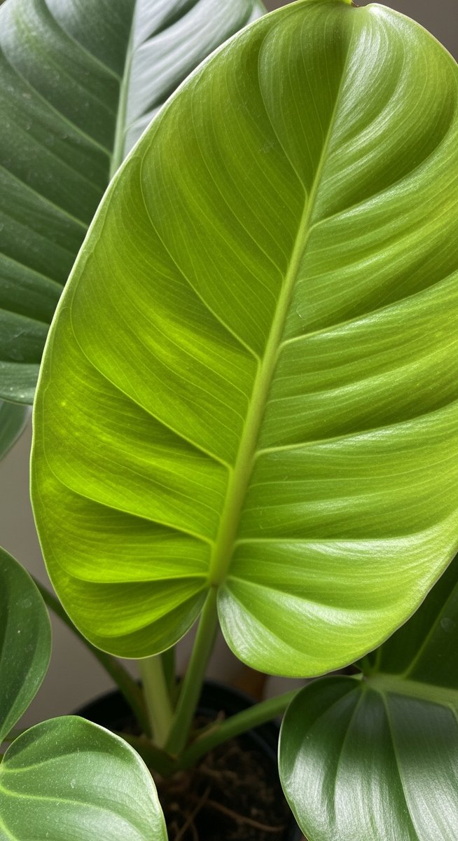 close-up of healthy philodendron leaves showing vivid colour and texture, for philodendron imperial green