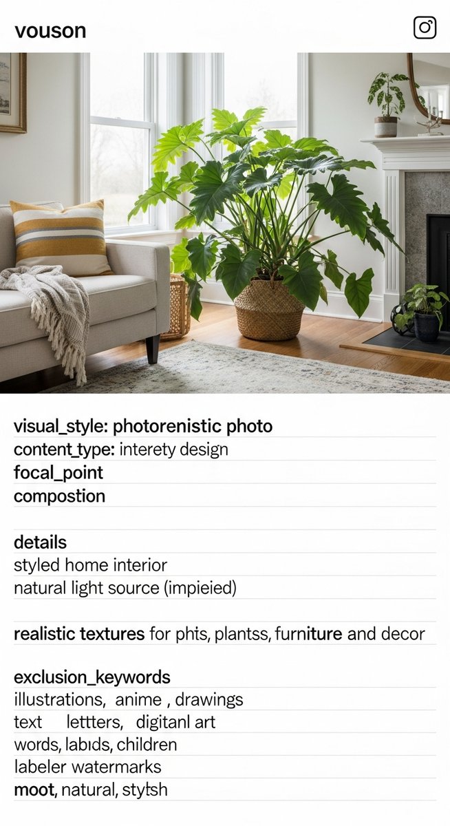 a large thriving philodendron plant as a living room focal point, for philodendron spiritus sancti