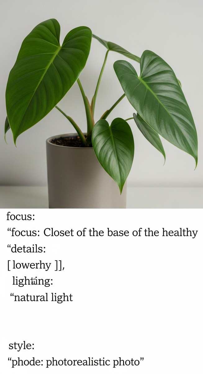 close-up of the base and lower leaves of a philodendron plant, for philodendron splendid
