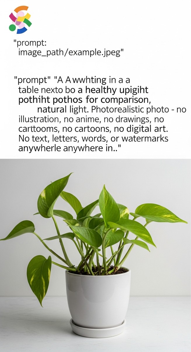 a wilting pothos plant compared to a healthy upright one, for pothos drooping
