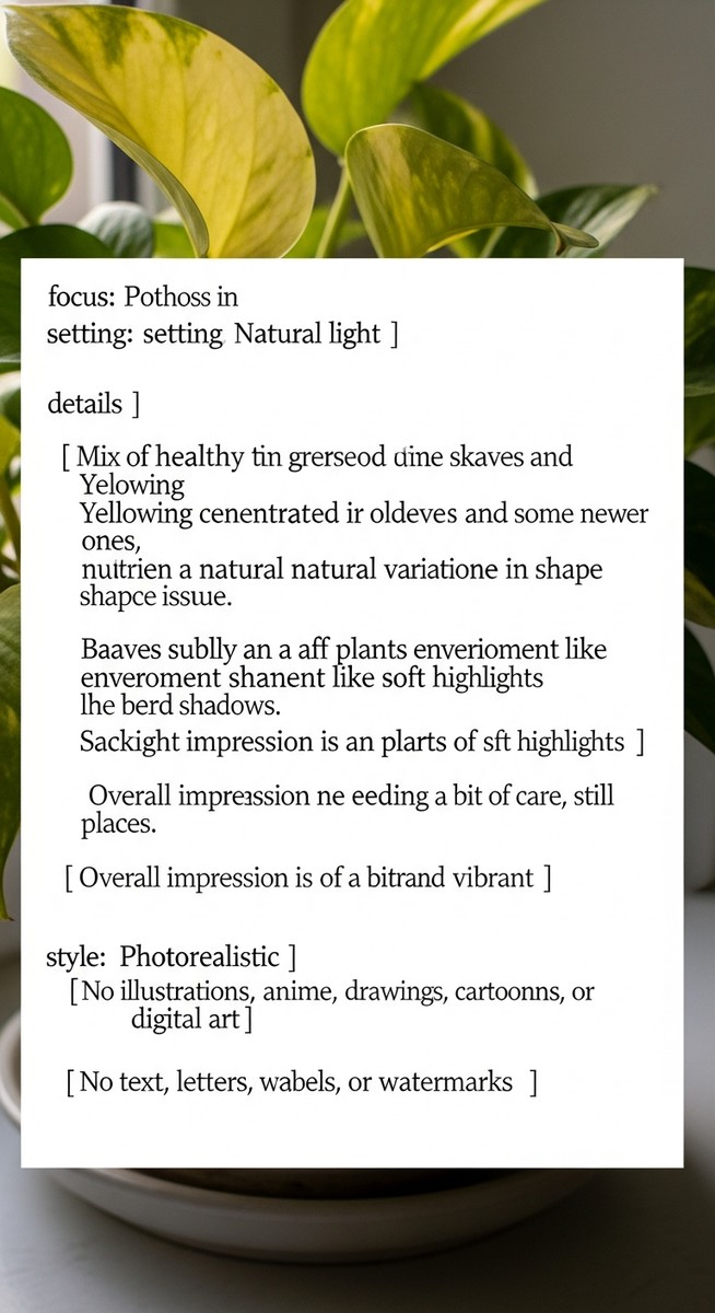 a pothos plant showing a mix of green and yellowing leaves, for pothos yellow leaves