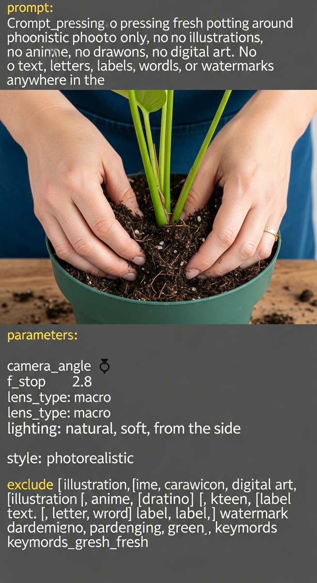 hands pressing fresh soil around a potting potting mix plant in its new pot