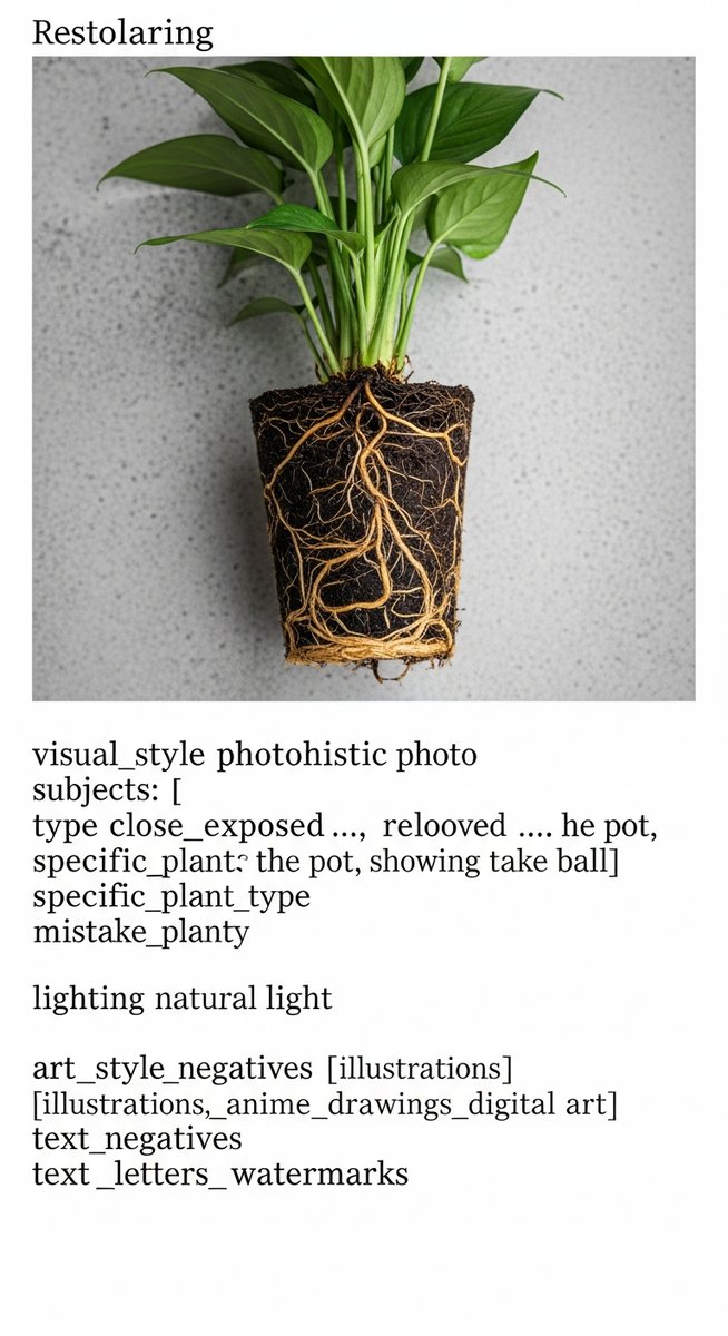 close-up of a mistakes plant's root ball exposed after removing from its pot