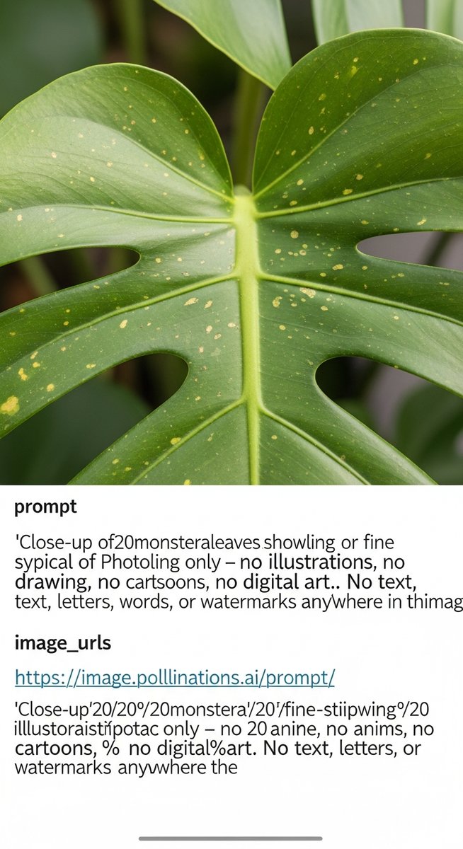 close-up of monstera leaves showing stippling from pest damage