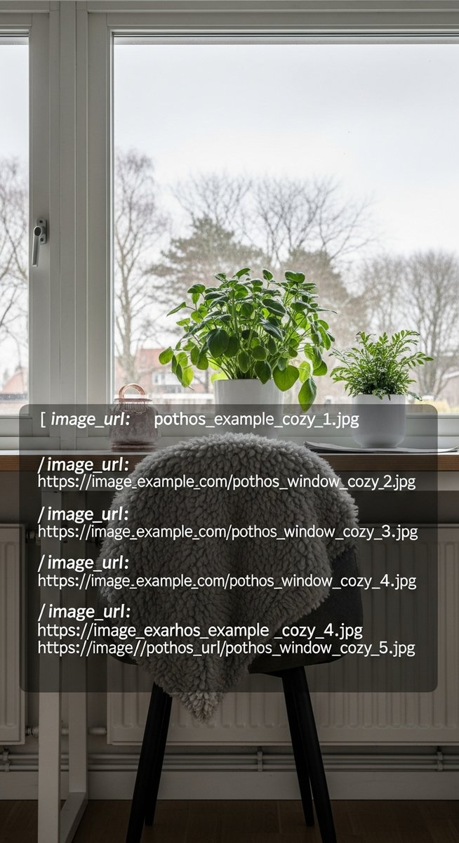 a pothos plant in a pot near a bright window