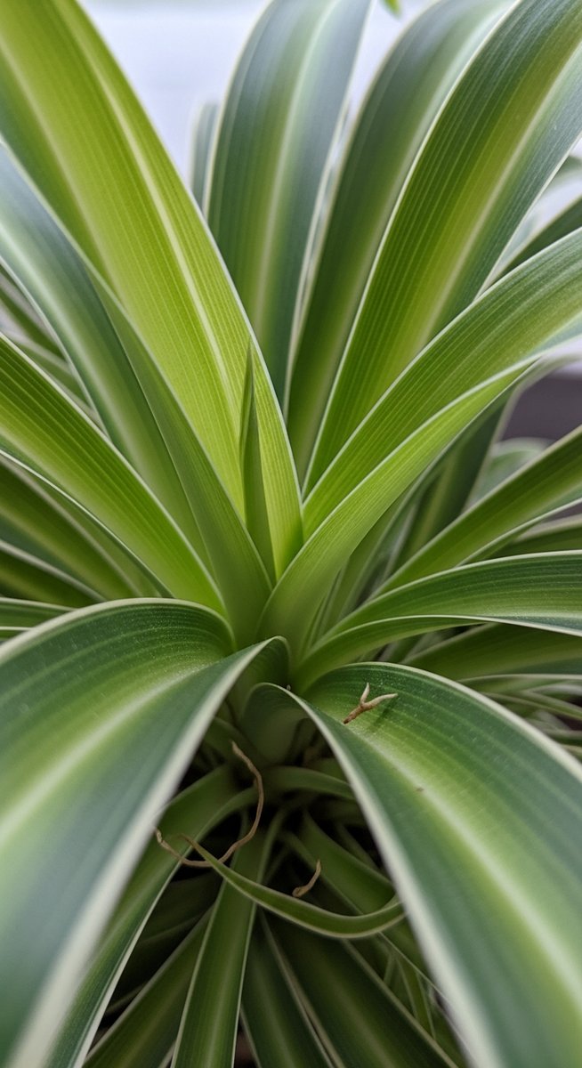 close-up of healthy spider plant leaves showing vivid colour and texture, for spider plant care