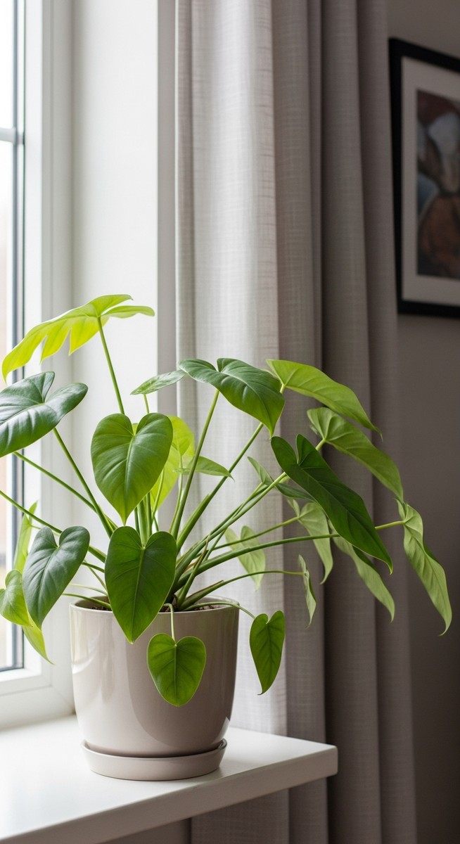 a summer houseplant care plant thriving in a summer home interior in summer