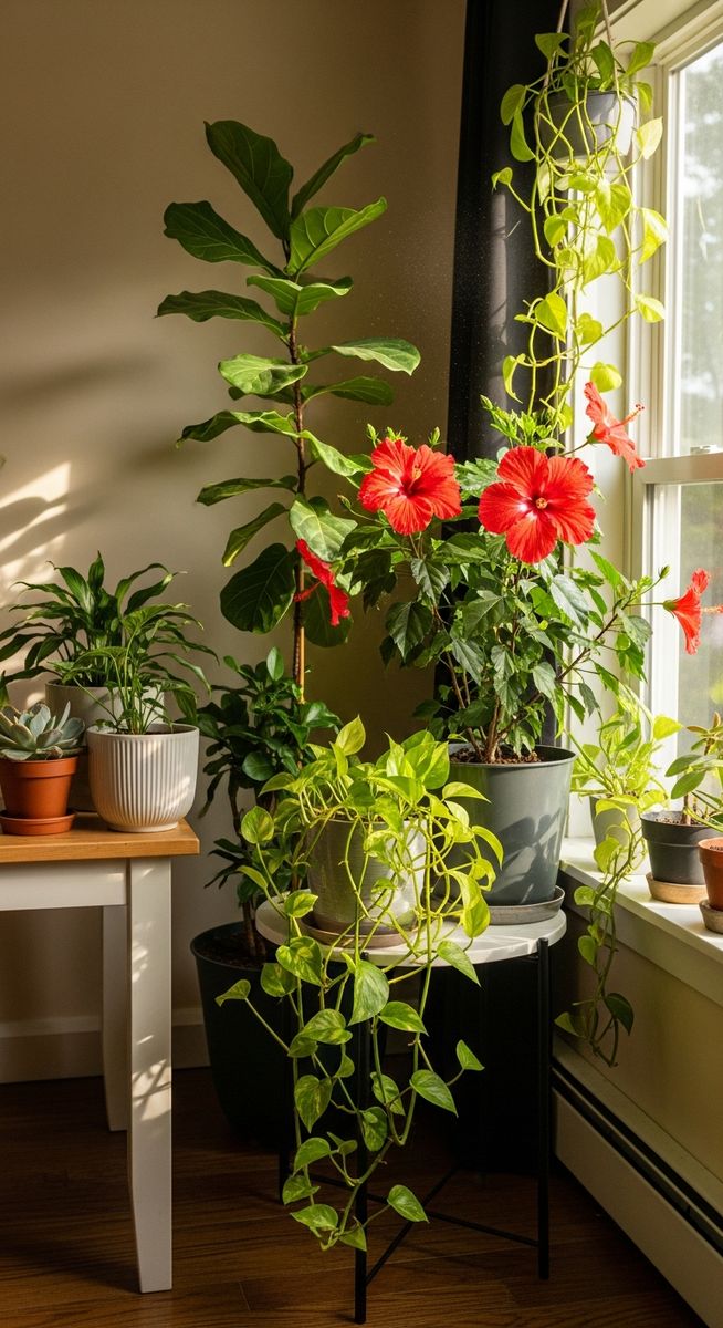 houseplants including a summer houseplants plant grouped together in summer