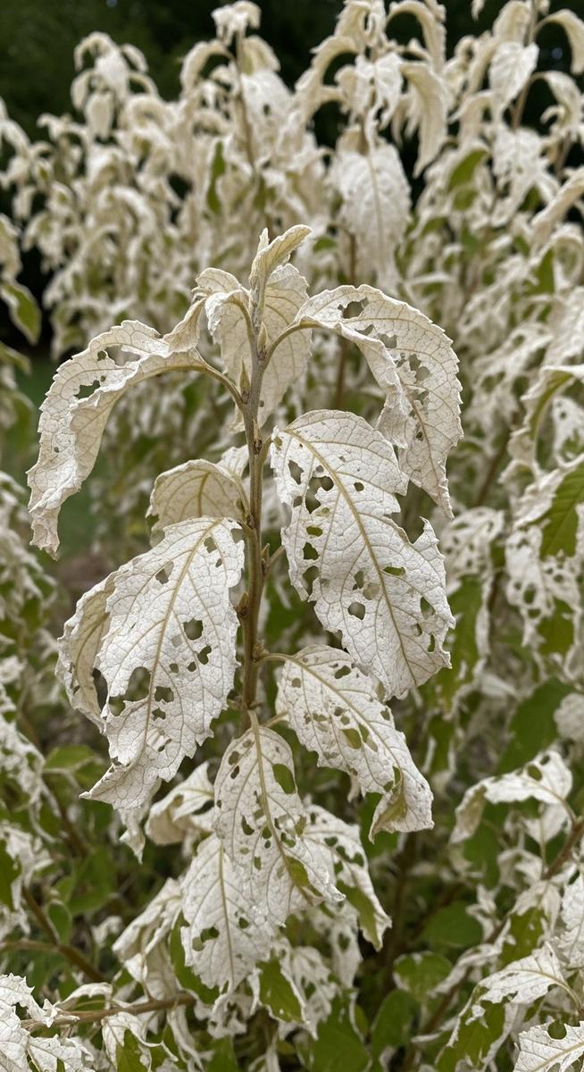 a too much light plants plant with sun-scorched bleached leaves