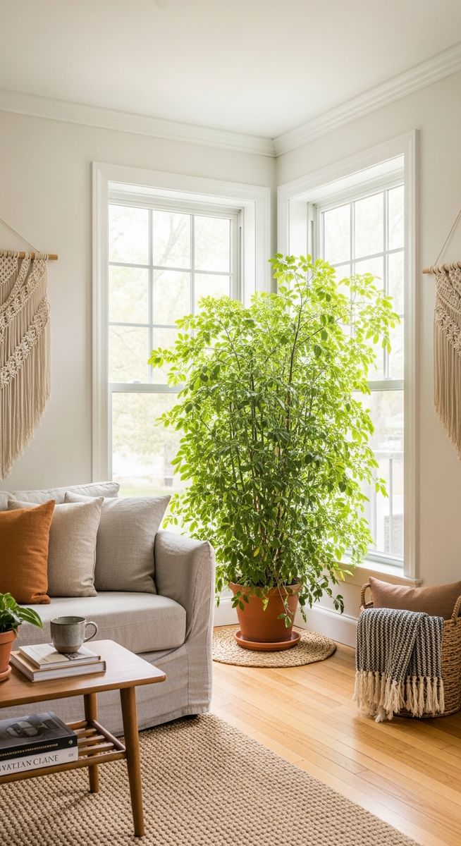a home interior in summer featuring a mixed houseplants plant, for what not to do houseplants summer