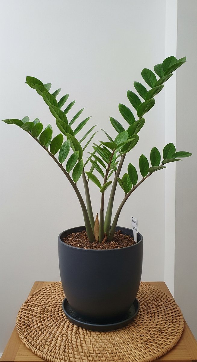 a well-grown zz plant plant showing its natural growth habit, for zz plant varieties